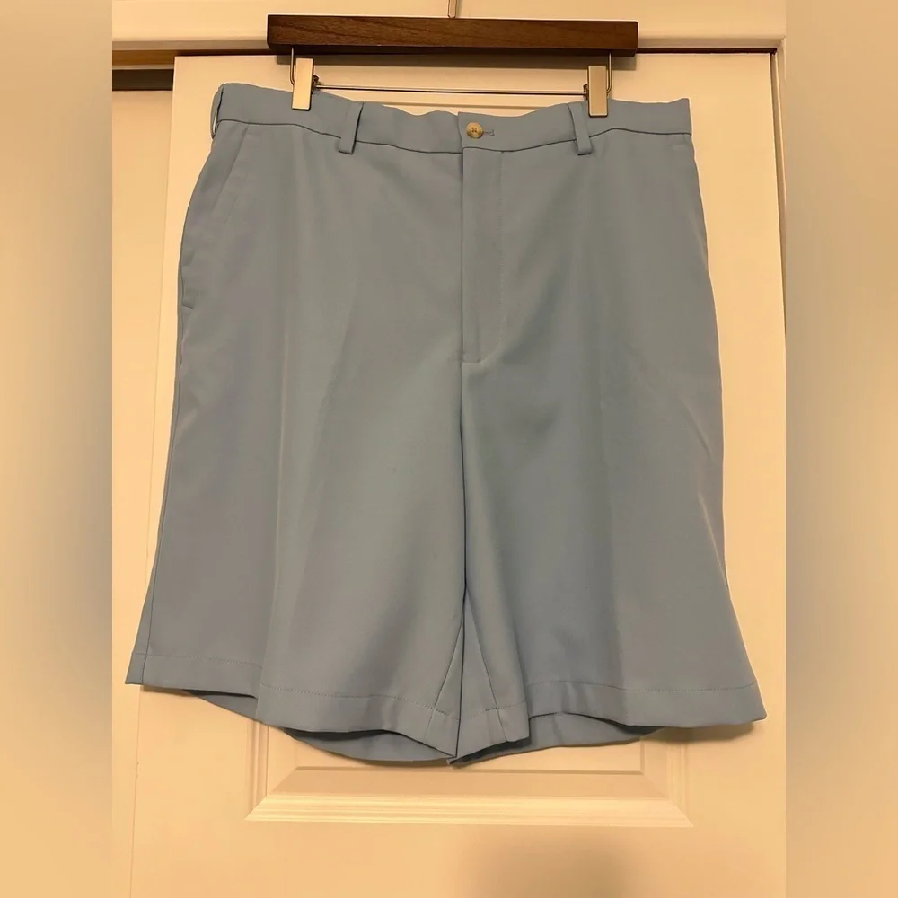 Peter Millar Crown Comfort Mens 38 Long Tall Golf Shorts Blue Sport Performance